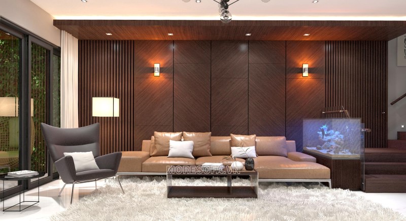 Ghế sofa góc da thật đẹp